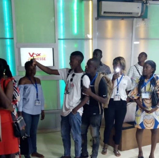 Students participating in a Pichnet activity
