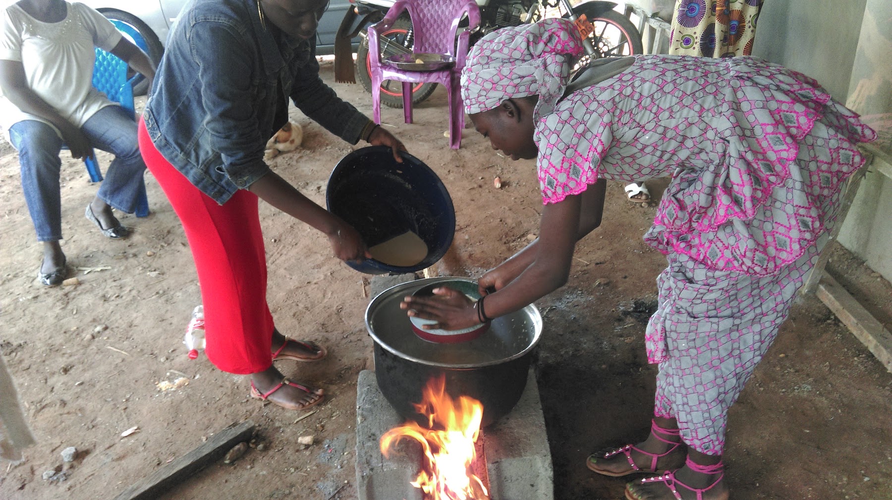 Participants cooking together during a practical youth capacity activity.